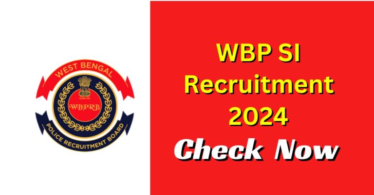 WBP SI Recruitment 2024